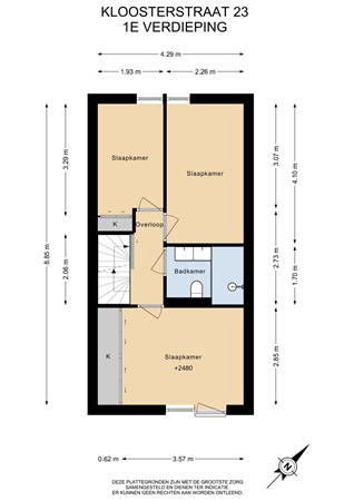 Floorplan - Kloosterstraat 23, 6162 XC Geleen